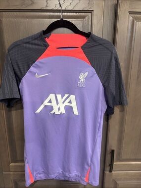 Nike Liverpool FC Purple, Black & Red Training Top with AXA Logo